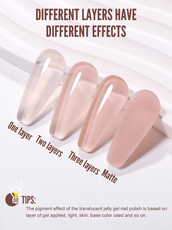 YOKEFELLOW Jelly Rose Quartz Gel-Nagellack, 10 ml, rosa, glänzend - Bild 3