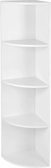 Vasagle Eckregal mit 4 Ebenen in Weiß, B/T/H: 30 x 30 x 129,5 cm - Bild 1