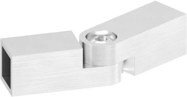 FeNau Vierkant Gelenkverbinder aus V2A Edelstahl in Silber für 12 x 12 mm, 0-95 Grad - Bild 1