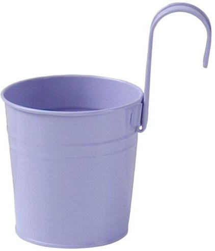 Logiful Blumentopf zum Aufhängen aus Eisen in Lila mit abnehmbarem Haken für Balkon, Garten oder Kräuter im Innenbereich - Bild 1