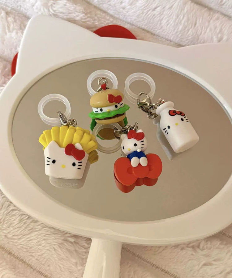 Sanrio KT Katze Pommes Frites Popcorn Lebensmittel Hängedekoration - Bild 2