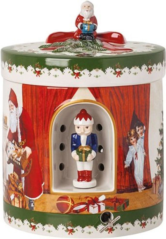 Villeroy & Boch Weihnachtsmann Weihnachtsspielzeug Runde Box aus Porzellan, Mehrfarbig - Bild 1