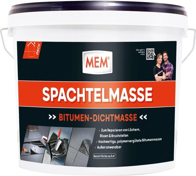 MEM Spachtelmasse in Schwarz oder Weiß, 7 kg - Bild 1