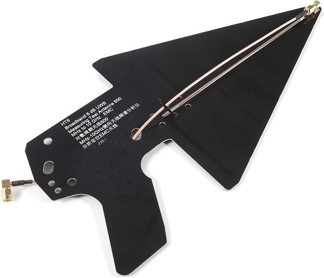 ZJMZYM Logarithmische Periodische Breitband-Antenne 0,6–10 GHz für Wi-Fi, 2G/3G/4G und UWB in Schwarz - Bild 1