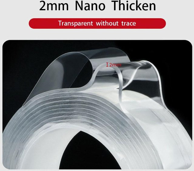 3M Nano-Klebeband doppelseitig transparent, Breite: 30 mm, Länge: 5 m - Bild 1