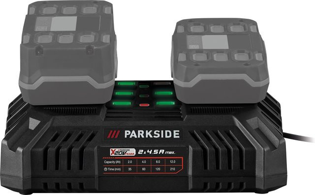Parkside 20 V Akku-Doppelladegerät PDSLG 20 B1 in Schwarz, ohne Akku - Bild 1