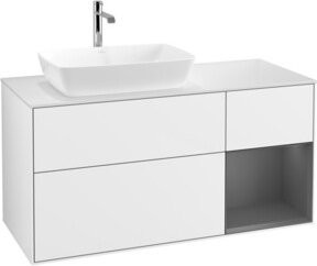 V&B Waschtischunterschrank Finion in Weiß glänzend lackiert, Breite: 120 cm, Tiefe: 50,1 cm, Höhe: 50,1 cm - Bild 1