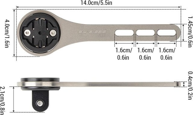 Multifunktionale Fahrradcomputer-Erweiterungshalterung aus Metall von GoolRC für Garmin, Bryton, Cateye und Wahoo in Grau - Bild 1