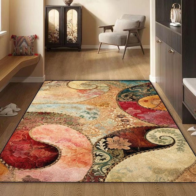 Karpetti Teppich für Wohnzimmer und Schlafzimmer, modern, flanell, waschbar und rutschfest, Mehrfarbig, B/T: 160 x 100 cm - Bild 1