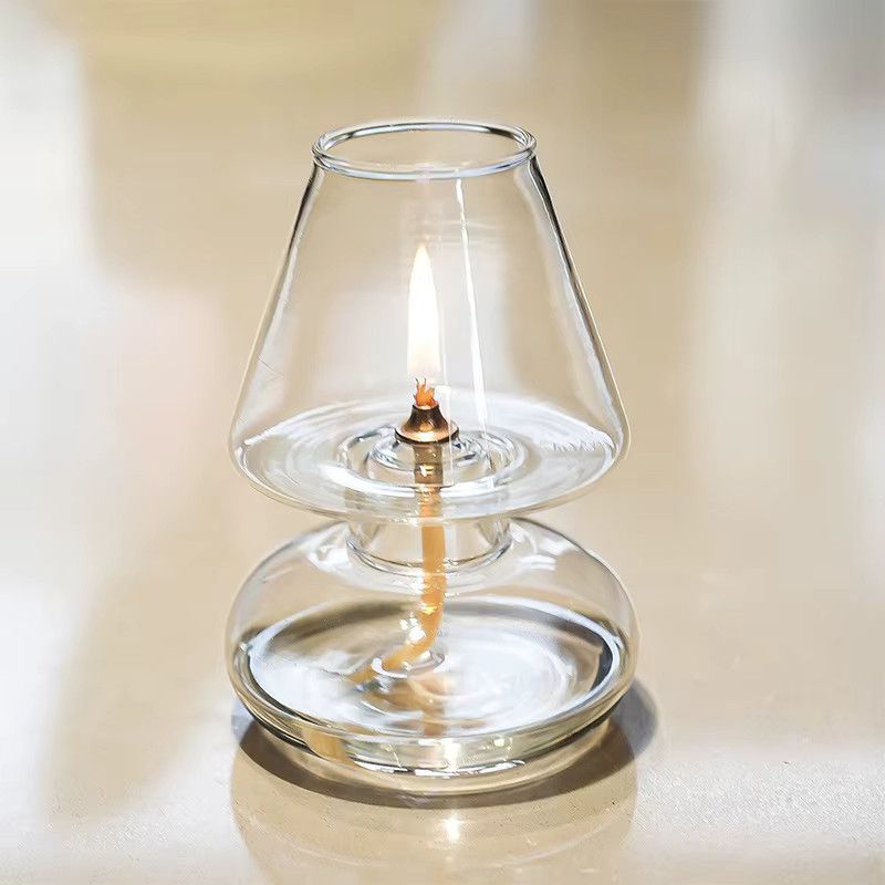 Winddichte Klarglas-Öllampenabdeckung als romantischer Kerzenständer und Lampenschirm in transparentem Glas - Bild 5