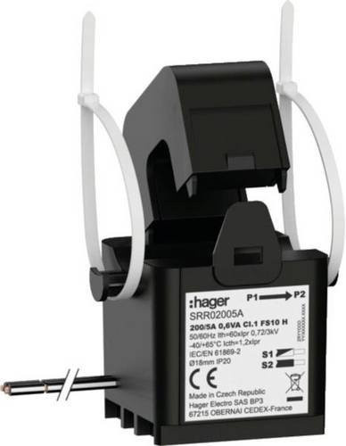 Hager Klappwandler SRR02005A Primärstrom 200A Sekundärstrom 5A in Schwarz - Bild 1