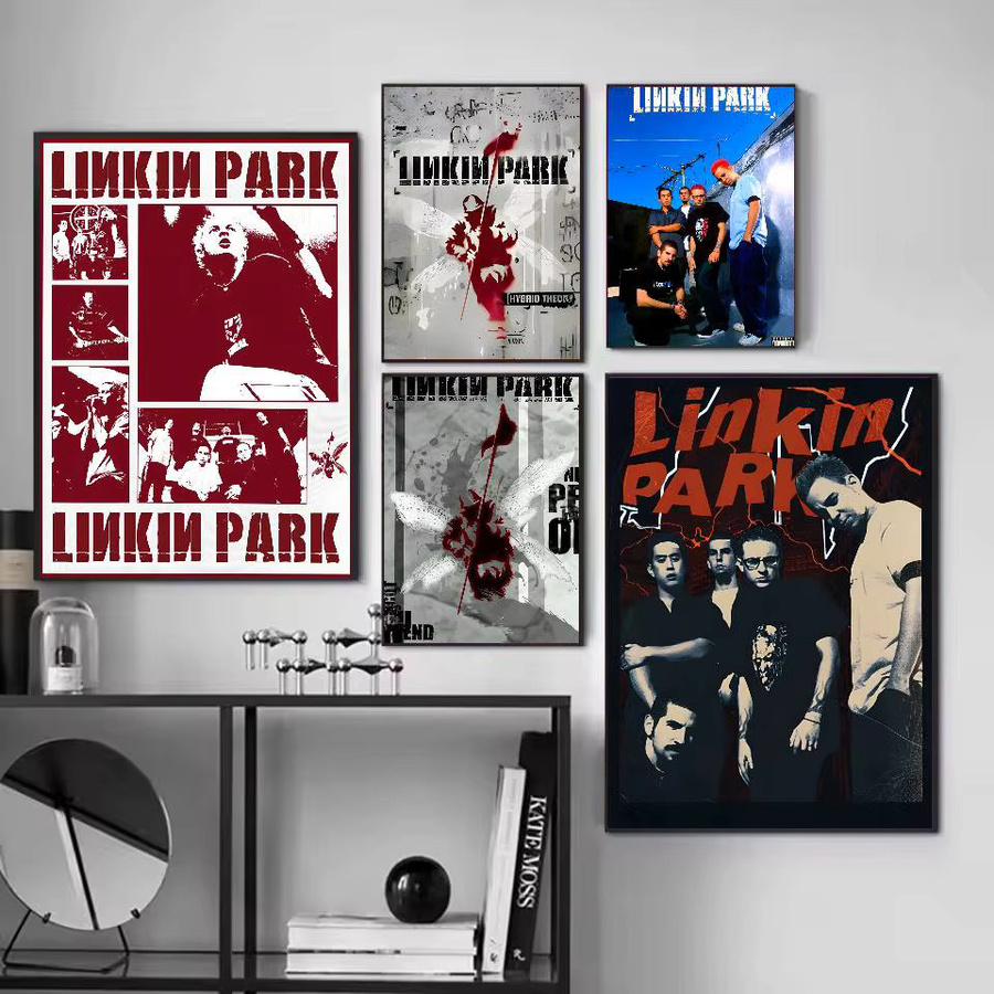 Trends International Linkin Park Poster, selbstklebender Wandaufkleber aus Papier, Mehrfarbig, Breite: 20,0 cm, Höhe: 20,0 cm - Bild 4