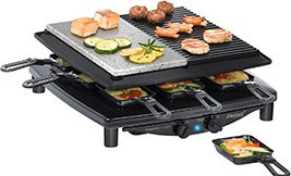 STEBA Raclette RC 4 Plus Deluxe in Schwarz mit Natursteinplatte und einstellbarem Thermostat - Bild 2