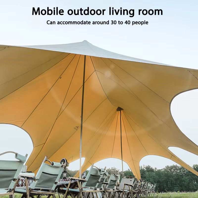 LIADUS Camp-Sonnenschutzzelt mit Sockel, wasserdicht und winddicht, extra groß für Familien-Camping und Picknick - Bild 2