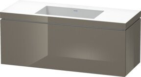 Duravit Waschtischunterschrank L-Cube c-bonded, Wandhängend, Hochglanz Grau, B/T: 120 x 48 cm - Bild 1