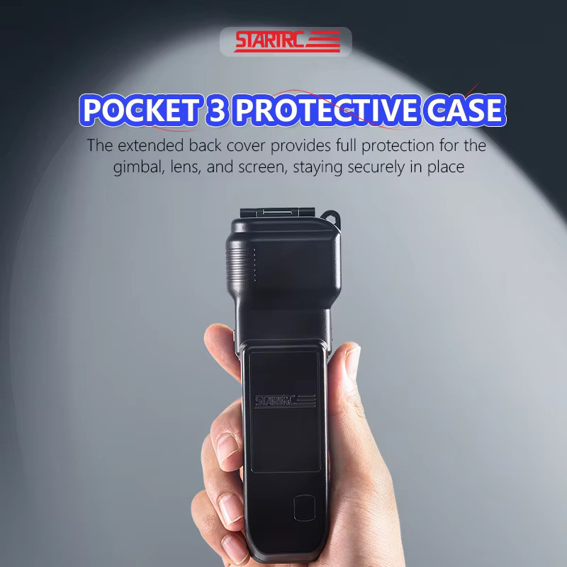 STARTRC Schutzhülle für DJI Osmo Pocket 3 Objektivbildschirm in Schwarz zum Schutz vor Kratzern und Stürzen - Bild 2
