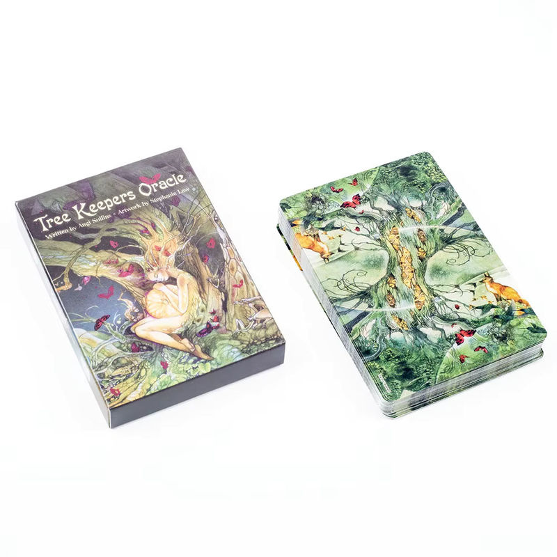 Baum Pfleger Orakel Tarot Karten Set mit 44 Stück für Vision und Weissagung, Mehrfarbig, B: 10,4 cm x H: 7,4 cm - Bild 4
