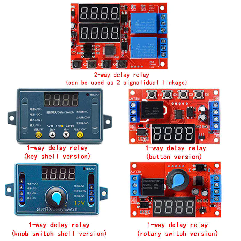 Si Tai&SH Einstellbares Zeitverzögerungs-Relais Modul mit 32 Modi und LED Digital Display für DC 5V 12V 24V 10A Trigger Timer Steuerschalter - Bild 3