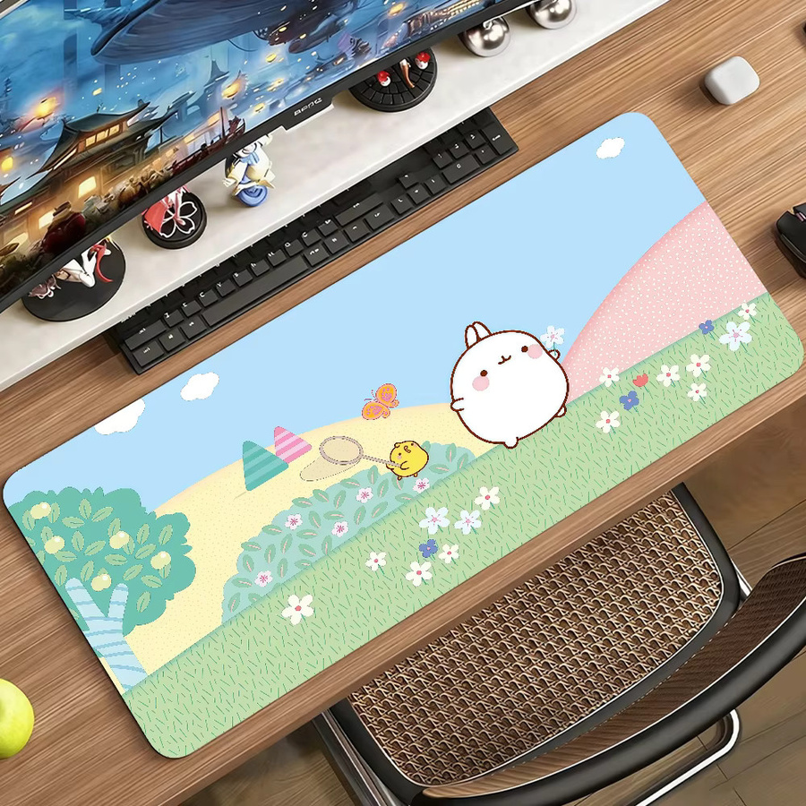 M-MOLANGS Mauspad rutschfeste Schreibtischunterlage aus Gummi in Multicolour für PC und Laptop - Bild 2