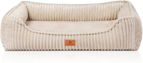 Knuffelwuff Hundebett Sedona Orthopädisch aus Breitcord in Beige XXL