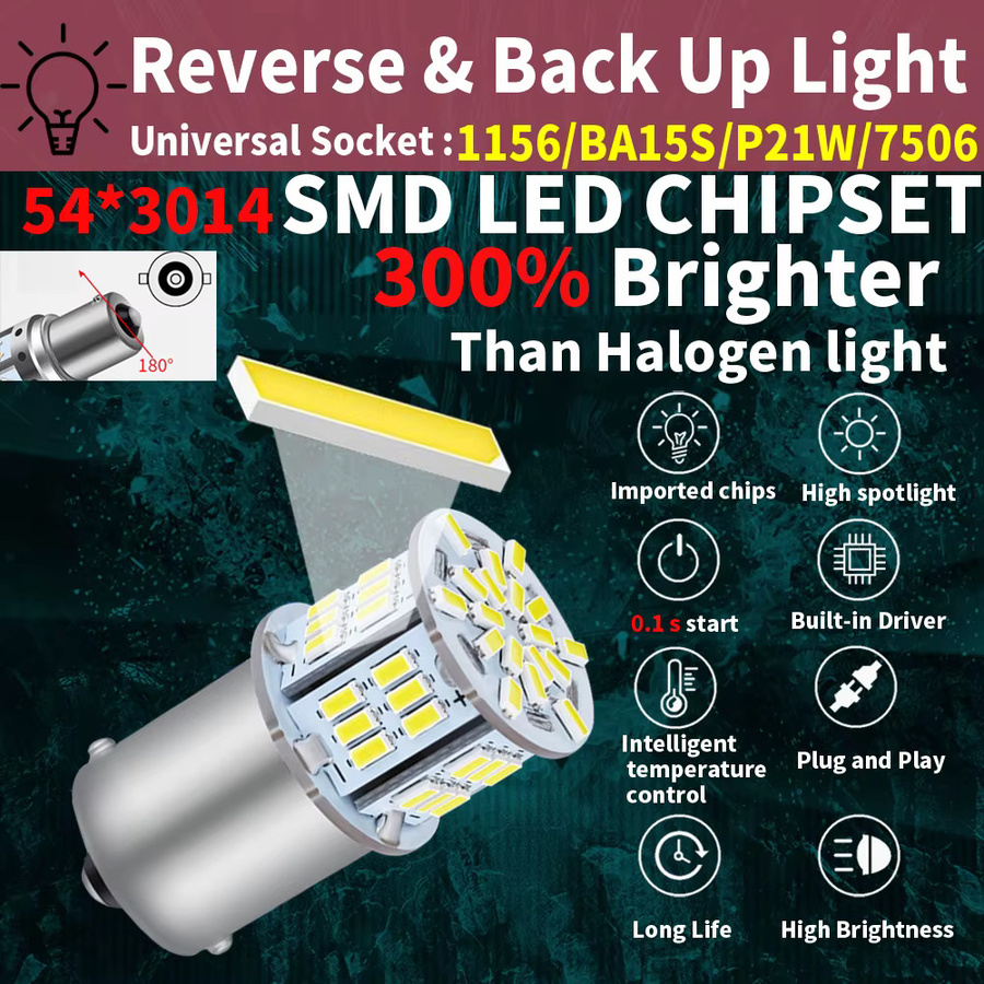 Neallor P21W 1156 BA15S LED Canbus Rückleuchten Set mit 6000 K für Rückfahrscheinwerfer, Bremslichter und Nebelschlussleuchten, 12V 24V - Bild 2