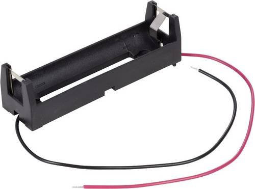Velleman BH18650-1 Batteriehalter für 1x 18650 Akku mit Kabel in Schwarz - Bild 1