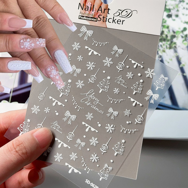MAFANAILS Nagelaufkleber, weiß, glänzend, Unisex - Bild 1