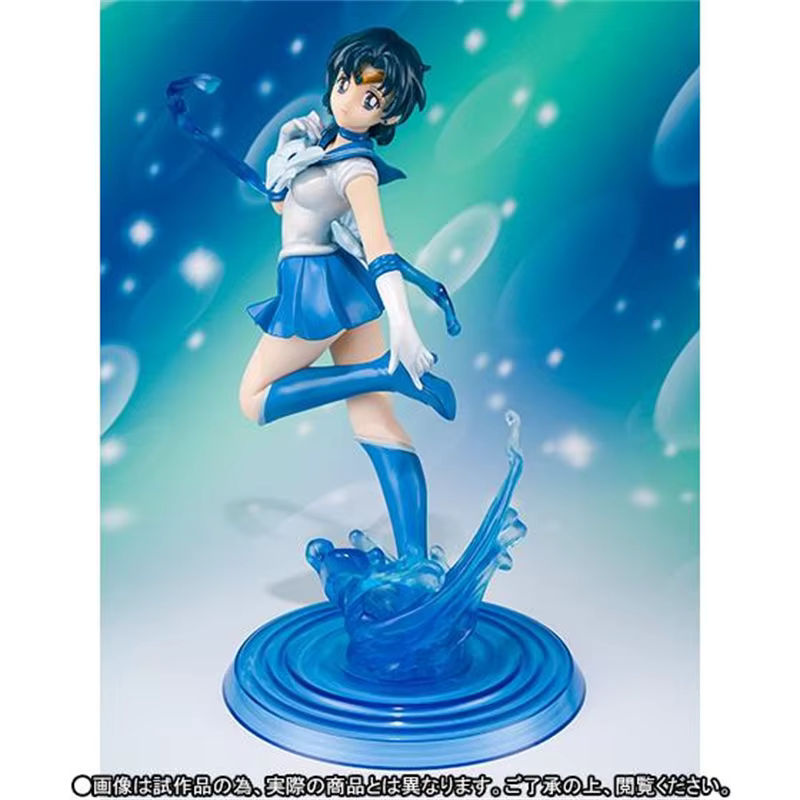 Bandai Sailor Moon Kristall Sailor Mercury Mizuno Ami Action Figure Statue aus PVC in Blau, Höhe: 17 cm - Bild 2
