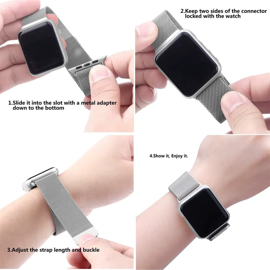 诗宇 Uhrenarmband Milanese Loop, Edelstahl, Unisex - Bild 4