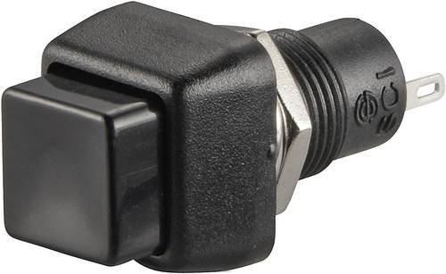 TRU Components Drucktaster TC-R13-83A-05BK Schwarz 250 V/AC 1A 1 x Aus/(Ein) tastend bündig montierbar - Bild 1