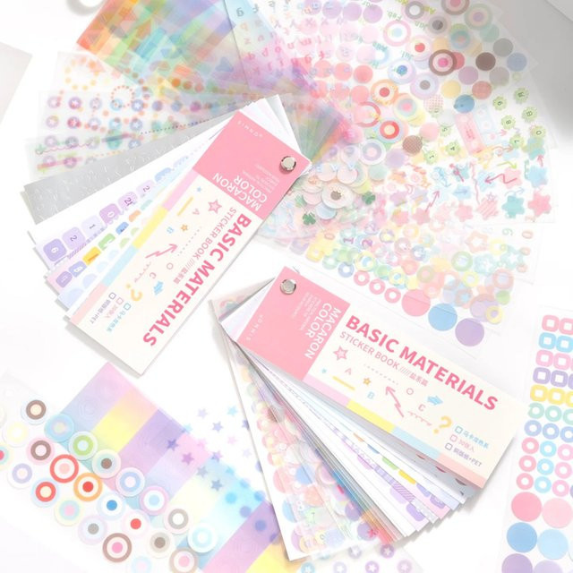 Journal GO Bunte Punkte Aufkleber für Scrapbooking und Tagebuch Dekoration, 30 Stück, Mehrfarbig - Bild 1
