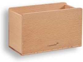 Legamaster WOODEN Glasboard-Zubehörhalter magnetisch aus Buchenholz in Braun, B/T/H: 15,0 x 7,1 x 9,0 cm - Bild 1