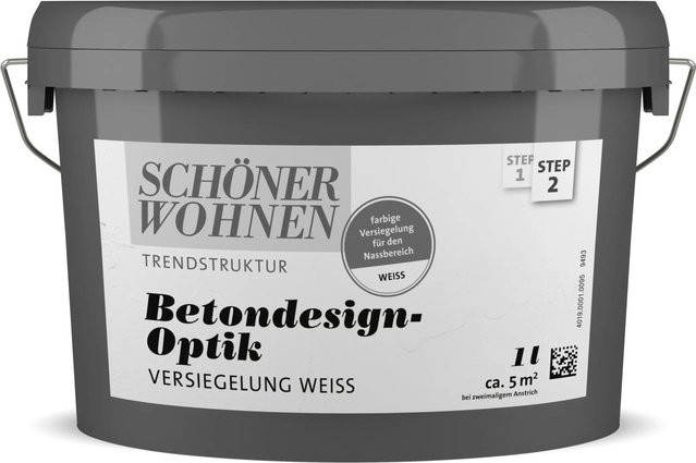 Schöner Wohnen Betondesign-Optik Versiegelung in Weiß - Bild 1