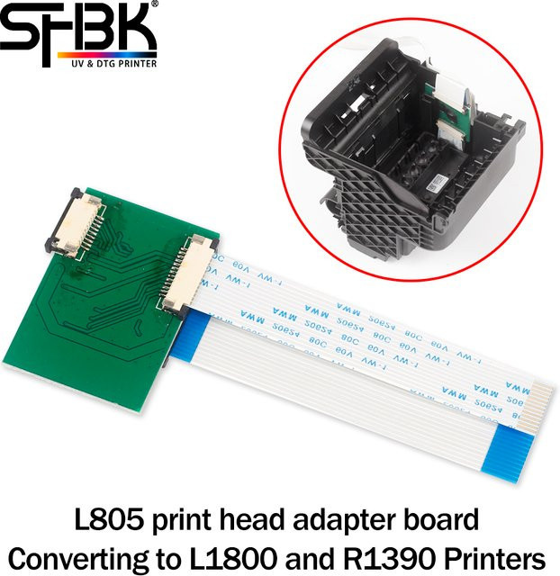 Epson UV DTF Druckkopf L1800 R1390 mit F-Adapter Motherboard-Karte und A3-zu-A4 Konverter für L805 und L800 Inkjet Drucker - Bild 1