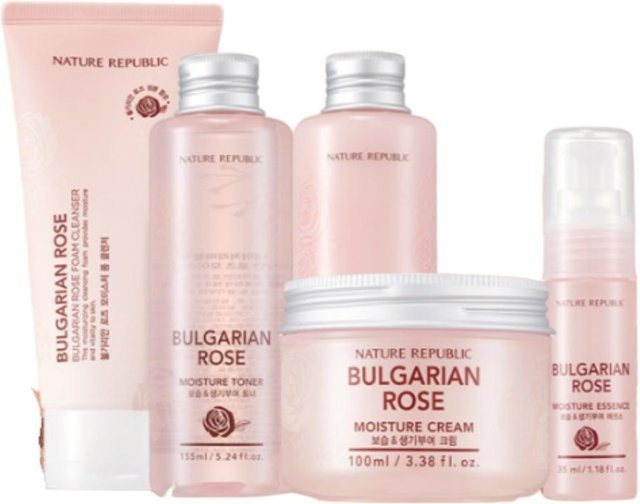 Nature Republic Bulgarische Rose Hautpflege Geschenkset, Trockene Haut - Bild 1
