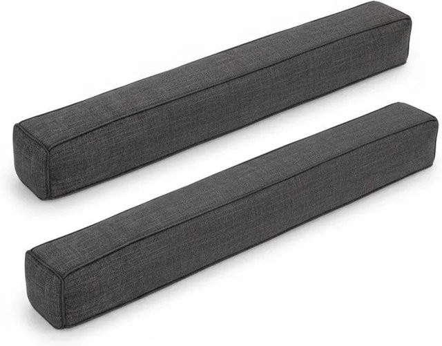 Beautissu Levante OM Zugluftstopper Dunkelgrau, 2er-Set, B: 90 cm, H: 6,5 cm - Bild 1
