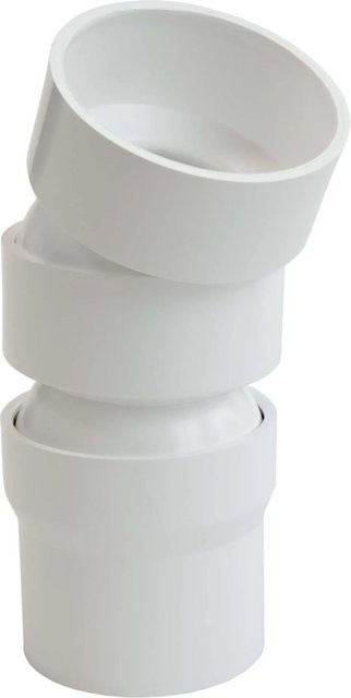 Inefa Flexibler Rohrbogen PVC 2x DN 50 22-45 Grad Weiß - Bild 1