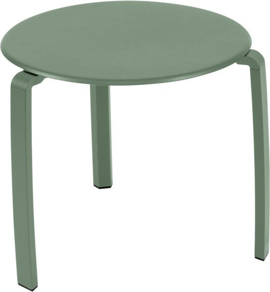 Fermob Alize Niedriger Tisch in Grün, runder Metalltisch für Garten und Terrasse - Bild 1