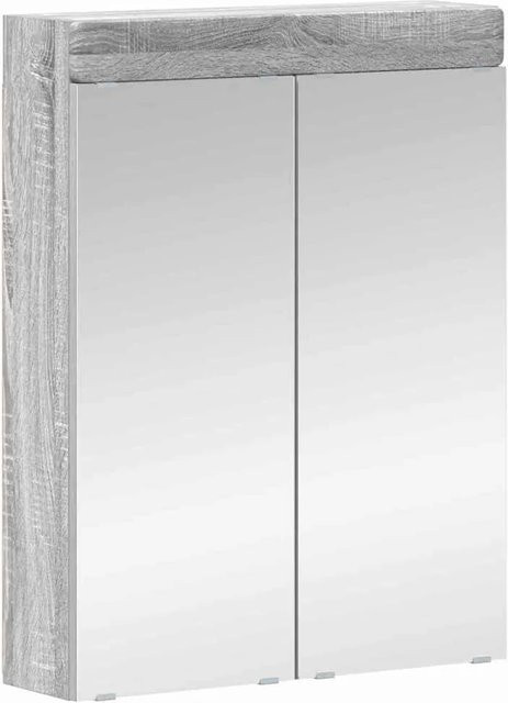 vidaXL Badezimmerspiegelschrank TULUM in Grau Sonoma mit Spiegel und Regalböden, B/T/H: 60 x 16,5 x 78 cm - Bild 1