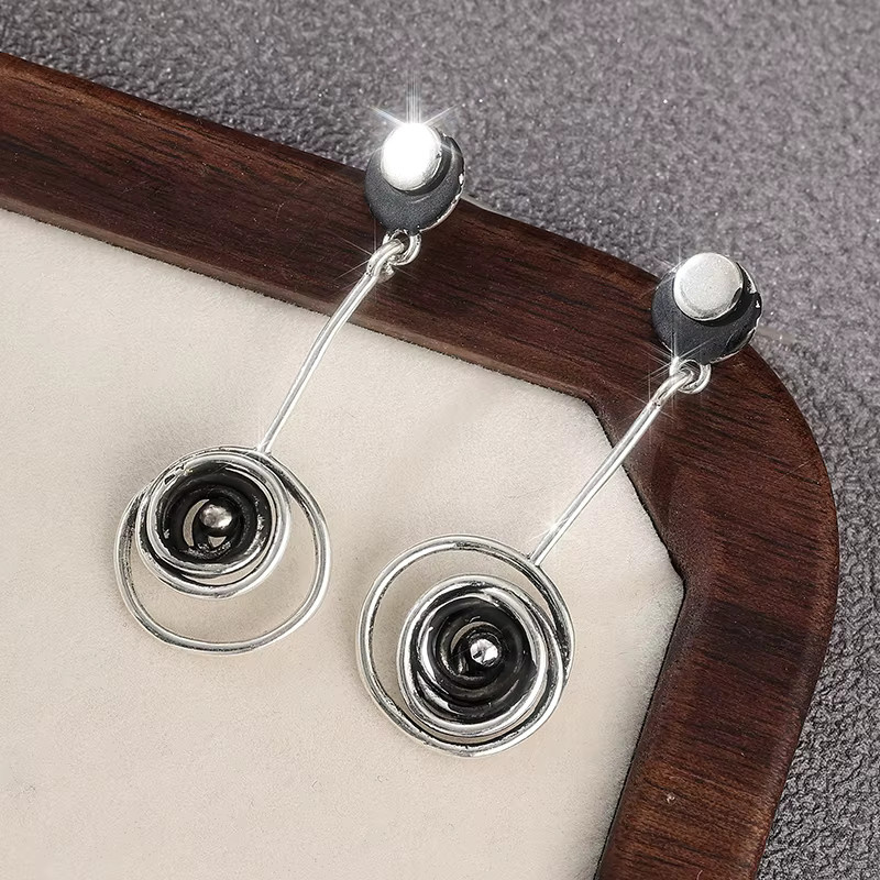 Futz Ohrringe, Vintage, Silber, Damen - Bild 3