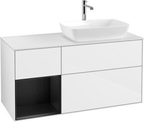 V&B Waschtischunterschrank Finion mit Wandbeleuchtung in Weiß lackiert, B/T/H: 120 x 50,1 x 50,1 cm - Bild 1