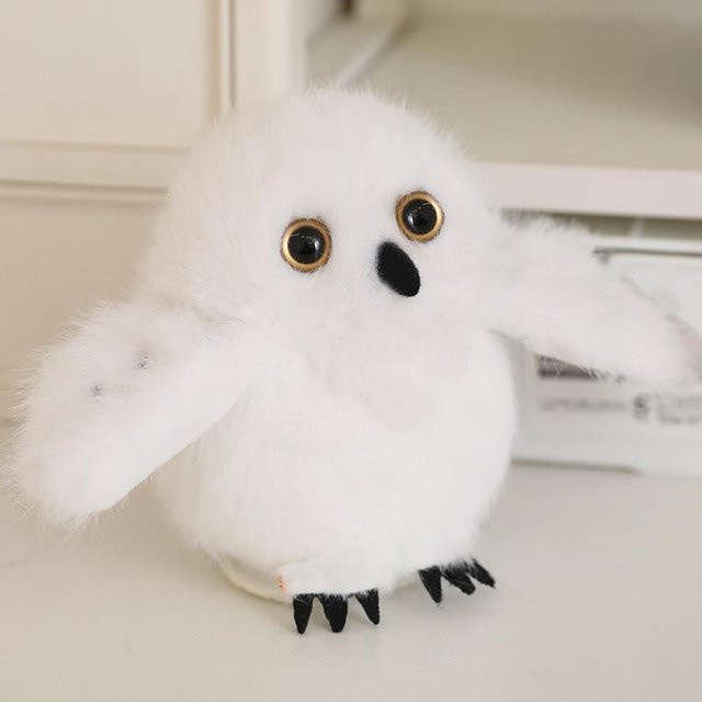 Schlüsselanhänger Cartoon-Vögel Plüschtiere, beige, 13cm, Unisex - Bild 1