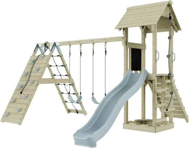 OutdoorToys Spielturm Kiruna mit Kinderschaukel in Eisblau - Bild 1