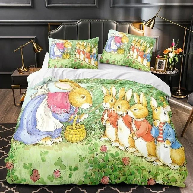 Lodestar 3D Peter Hase Bettwäsche-Set aus Mikrofaser mit Motiv, Mehrfarbig, B/H: 140 x 210 cm - Bild 1