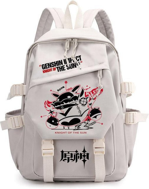 3-teiliges Schulrucksack-Set aus Oxford-Stoff in Grau mit Schultasche und Federmäppchen - Bild 1