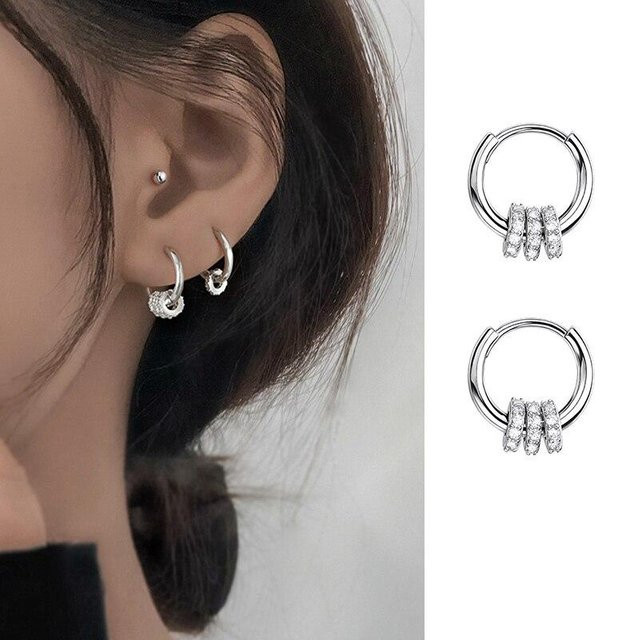 Allbestart Creolen 925 Silber, Zirkonia, Damen, Vintage - Bild 1
