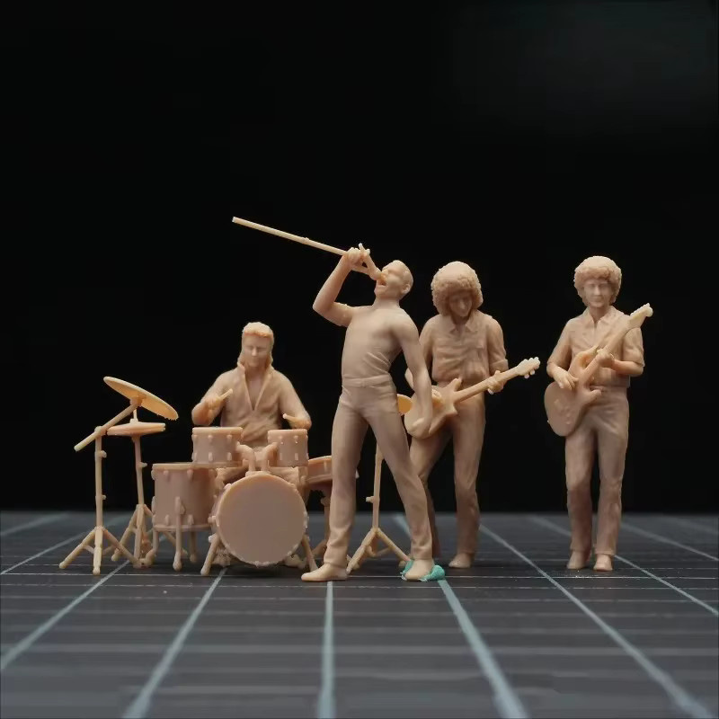 JIAOU DOLL Band Schlagzeuger Sänger Gitarristen Puppe Statue, Einzelfigur - Bild 2