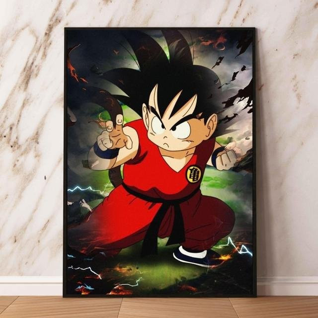 Anime-Poster Dragon Ball Goku Wandkunst von Scorpio Art Museum, Mehrfarbig, Breite: 21 cm, Höhe: 30 cm - Bild 1