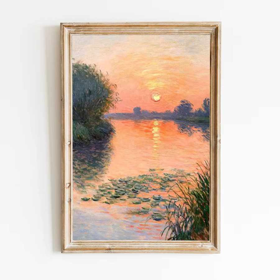 Potdemiel Leinwand Poster mit vier Jahreszeiten Wildnis Landschaft und floralen Motiven, Mehrfarbig, Rechteckig - Bild 2