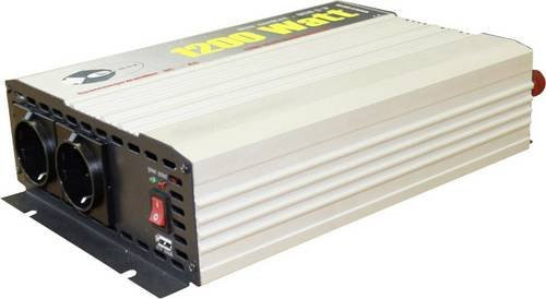 E-ast Wechselrichter HPL 1200-D-12 in Silber, 1200W, 12 V/DC zu 230 V/AC und 5 V/DC - Bild 1
